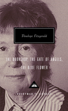 Cover image from Everyman's Library edition of The Bookshop, The Gate of Angels, The Blue Flower 