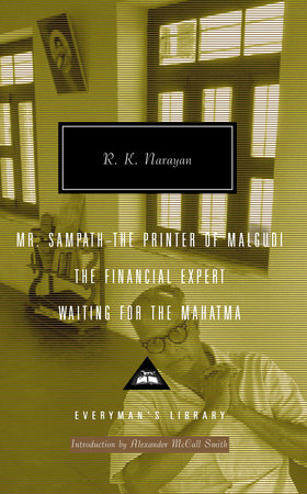 Cover image from Everyman's Library edition of Mr Sampath-The Printer of Malgudi, The Financial Expert, Waiting for the Mahatma 