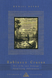 Cover image from Everyman's Library Children's Classics 1993 edition of Robinson Crusoe by Defoe, Daniel