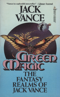 cover image of the 1988 edition of Green Magic: The Fantasy Realms of Jack Vance published by TOR